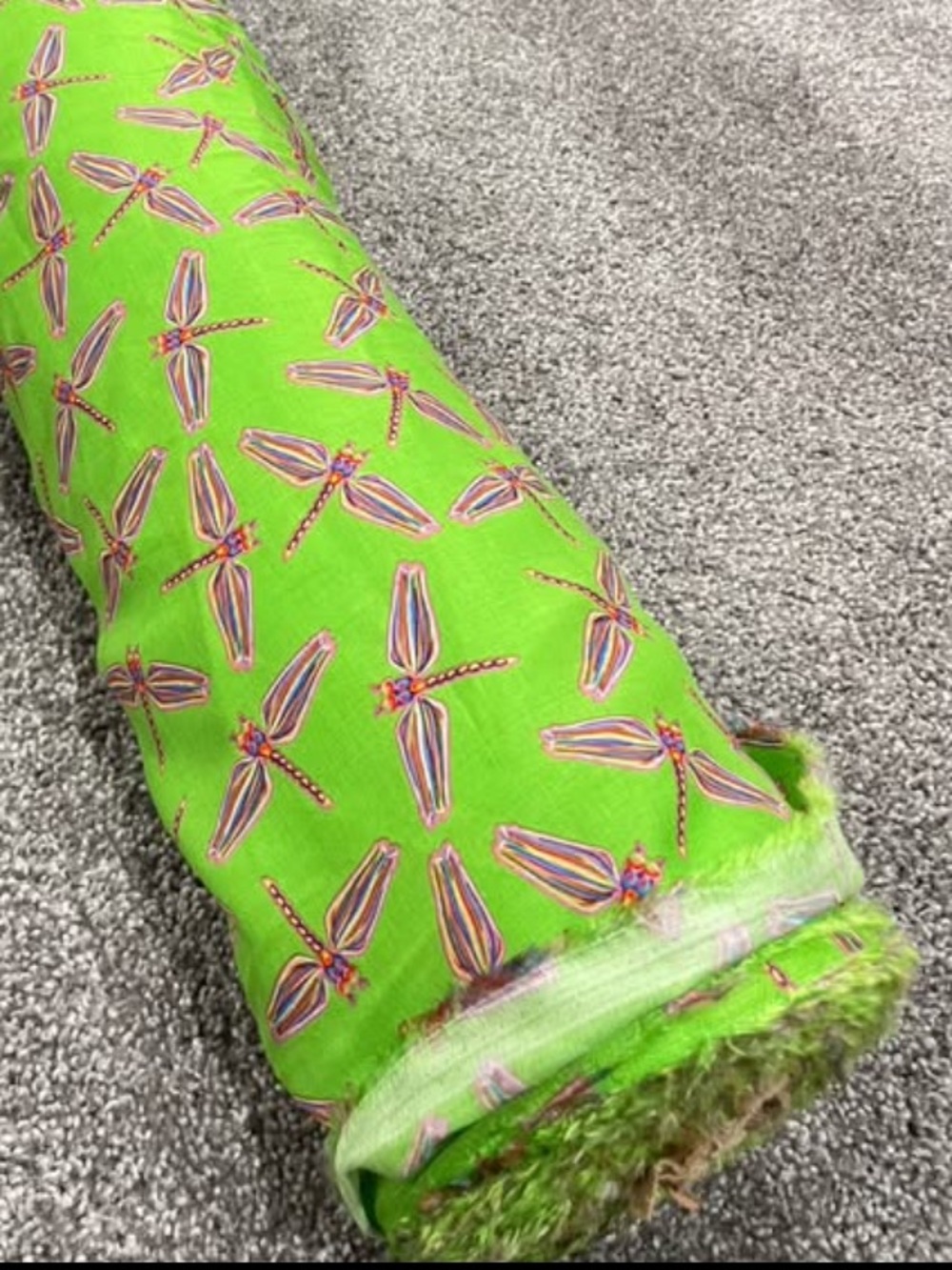Vivid Green Dragonfly Print Fabric Sewing & Crafts - 5 yards x 54” Viscose